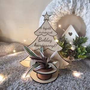 Karácsonyi ajándék virágtartó - karácsony - adventi díszek - adventi asztaldísz - Meska.hu