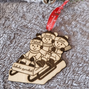 Családi karácsonyi dísz, névre szóló, személyreszabott - karácsony - karácsonyi lakásdekoráció - karácsonyfadíszek - Meska.hu