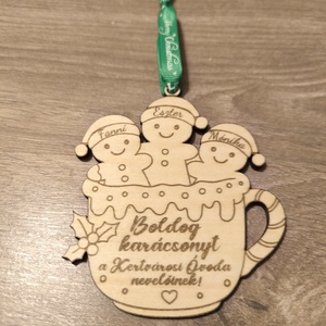 Családi karácsonyi dísz, névre szóló, személyreszabott - karácsony - karácsonyi lakásdekoráció - karácsonyfadíszek - Meska.hu