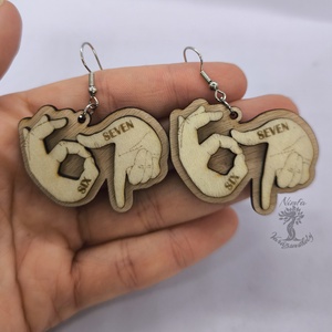 67 sixseven kulcstartó vagy fülbevaló ajándék - táska & tok - kulcstartó & táskadísz - kulcstartó - Meska.hu