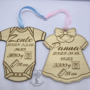 Baba születési adatok karácsonyfadísz, baba első karácsonya, Karácsony, Karácsonyi lakásdekoráció, Karácsonyfadíszek, Famegmunkálás, Gravírozás, pirográfia, MESKA