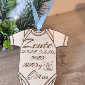 Baba születési adatok karácsonyfadísz, baba első karácsonya - karácsony - karácsonyi lakásdekoráció - karácsonyfadíszek - Meska.hu