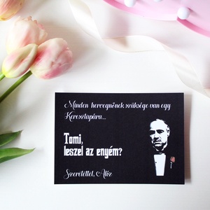 Névre szóló keresztszülő-felkérő kártyacsomag (2 db-os) - otthon & lakás - papír írószer - meghívó - Meska.hu