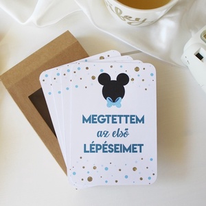 Mickey újszülött mérföldkőkártya csomag - otthon & életmód - papír, írószer - névjegykártya - Meska.hu