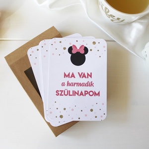 Minnie újszülött mérföldkőkártya csomag - ruha & divat - babaruha & gyerekruha - babafotózási ruha és kellék - Meska.hu