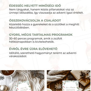Mesés Advent Mini - adventi kalendárium, élménykalendárium, programötletek, családi hagyományok - karácsony - adventi díszek - adventi naptár - Meska.hu