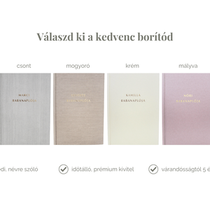 Névre szóló babanapló, album - baba - mama - babaemlékek - babanapló - Meska.hu