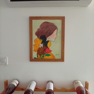 Madame Nora című, eredeti Ninary akril festmény fa keretben, hitelesítési tanúsítvánnyal, 30X40 cm - művészet - festmény - akril - Meska.hu