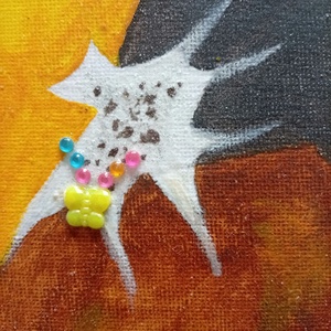 Madame Nora című, eredeti Ninary akril festmény fa keretben, hitelesítési tanúsítvánnyal, 30X40 cm - művészet - festmény - akril - Meska.hu