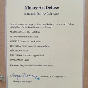 The Real Boss című- eredeti akril festmény-30X40 cm - művészet - festmény - akril - Meska.hu