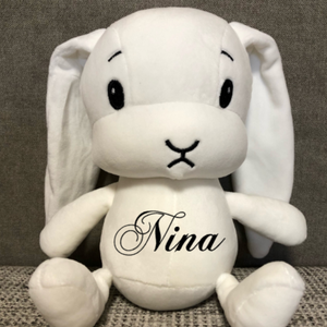 Névre szóló plüss nyuszi - otthon & életmód - babaszoba, gyerekszoba - babaszoba, gyerekszoba - Meska.hu