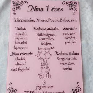Születésnapi emlékkép , Otthon & Életmód, Babaszoba, gyerekszoba, Babaszoba kép, Festett tárgyak, Mindenmás, MESKA
