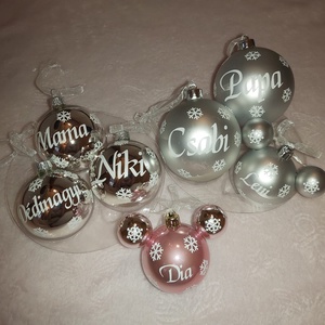 Névre szóló, egyedi feliratos karácsonyfa dísz - karácsony - karácsonyi lakásdekoráció - karácsonyfadíszek - Meska.hu