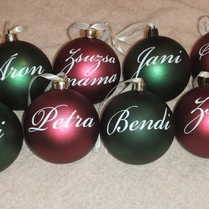 Névre szóló, egyedi feliratos karácsonyfa dísz - Meska.hu