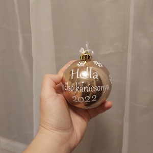 Névre szóló, egyedi feliratos karácsonyfa dísz - karácsony - karácsonyi lakásdekoráció - karácsonyfadíszek - Meska.hu