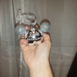 Mickey egér karácsonyfa dísz  - karácsony - karácsonyi lakásdekoráció - karácsonyfadíszek - Meska.hu