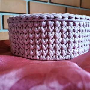 Kosár faalapra 21cm - otthon & életmód - tárolás & rendszerezés - tárolókosár - Meska.hu