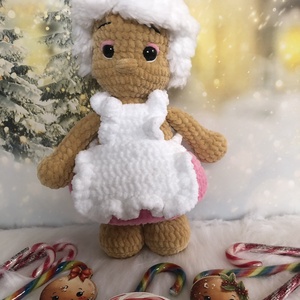 Mézeskalács plüss - karácsony - karácsonyi lakásdekoráció - karácsonyi manók, figurák - Meska.hu