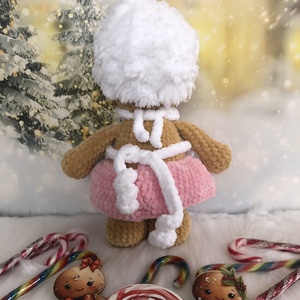 Mézeskalács plüss - karácsony - karácsonyi lakásdekoráció - karácsonyi manók, figurák - Meska.hu