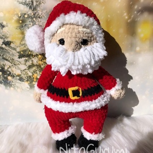 Plüss télapó, Karácsony, Mikulás, Mikulás ajándékok, Horgolás, MESKA