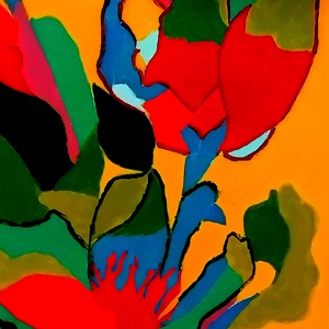 Akrill tulipán - művészet - festmény - akril - Meska.hu