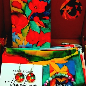 Art box Cseresznyevirágok, Ékszer, Ékszerszett, Ékszerkészítés, Festészet, MESKA