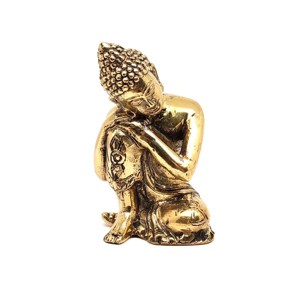 Réz figura Buddha megpihenő arany 8x5cm, Otthon & Életmód, Dekoráció, Spiritualitás, , MESKA