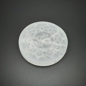 Szelenit korong om mandala 8cm, Kellékek & szerszámok, Ásvány alapanyag, Szelenit korong, , MESKA