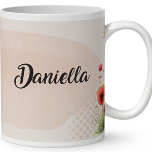 Névvel kérhető - Kedves pipacs tündérlány és a hold mintás bögre - otthon & életmód - konyhafelszerelés, tálalás - tálalás - bögre & csésze - Meska.hu