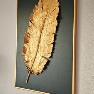 Fekete Arany abstrakt 3D festmény, Művészet, Festmény, Festmény vegyes technika, Csomózás, Festészet, MESKA