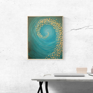 Örvény Absztrakt metál  akril festmény, Művészet, Festmény, Akril, Festészet, MESKA