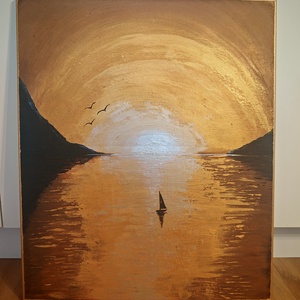 Akril festmény metál effekttel - művészet - festmény - akril - Meska.hu