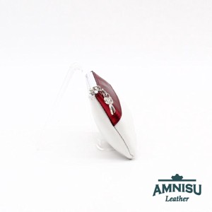 Fehér - metál bordó ívelt egy cipzáras kulcstartó C3002 - táska & tok - kulcstartó & táskadísz - kulcstartó - Meska.hu