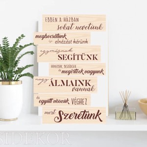 Házi áldás dekor tábla, Otthon & Életmód, Dekoráció, Kép & Falikép, Táblakép, , MESKA