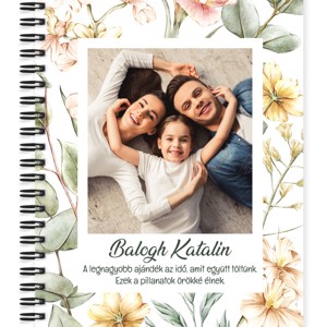 Saját fotós, személyre szabható - Virágoskert mintás A6-os füzet, Otthon & Életmód, Papír, írószer, Jegyzetfüzet & Napló, , MESKA