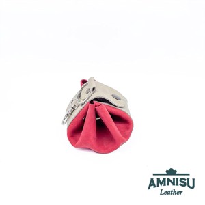 Szürke - gyűrt piros bőr mini 2in1 szütyő és kockatálca N8014-5011 - játék & sport - táblajáték és kártyajáték - társasjátékok - dobókocka - Meska.hu