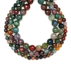 Achát indiai fazettált golyó 9-10mm  ékszerkészítő alapanyag (füzér), Kellékek & szerszámok, Ásvány alapanyag, Ásványfüzér, , MESKA