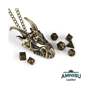 Bronz sárkány fejes mini fém kockaszett, Játék & Sport, Szerepjáték, , MESKA