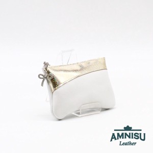 Fehér - hologramos arany ívelt egy cipzáras kulcstartó C3002, Táska & Tok, Kulcstartó & Táskadísz, Kulcstartó, , MESKA