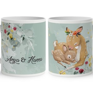 Kérd a neveddel - Tündéri Őzikék mintás bögre, Otthon & Életmód, Konyhafelszerelés, tálalás, Tálalás, Bögre & Csésze, , MESKA