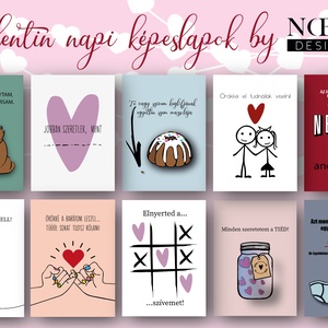 SZERETLEK-Valentinnapi képeslap nem csak szerelmeseknek - otthon & lakás - papír írószer - képeslap & levélpapír - Meska.hu