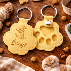 ? Egyedi, gravírozott tappancs alakú kulcstartó � gazdiknak szeretettel ?, Táska & Tok, Kulcstartó & Táskadísz, Kulcstartó, Gravírozás, pirográfia, MESKA