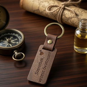 Egyedi gravírozott kulcstartó (fa)� Spotify kóddal és Szeretlek, vezess óvatosan - táska & tok - kulcstartó & táskadísz - kulcstartó - Meska.hu