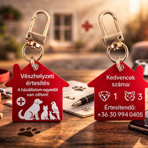 Vészhelyzeti kisállat értesítő biléta � Ház alakú kulcstartó - táska & tok - kulcstartó & táskadísz - kulcstartó - Meska.hu