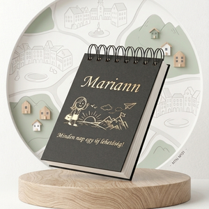 Névre szóló jegyzetfüzet, Otthon & Életmód, Papír, írószer, Jegyzetfüzet & Napló, Gravírozás, pirográfia, MESKA