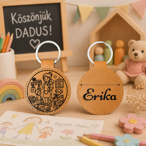Gravírozott kulcstartó Dadus néninek, Táska & Tok, Kulcstartó & Táskadísz, Kulcstartó, Gravírozás, pirográfia, MESKA