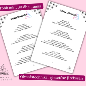 Mondatpiramisok (diszlexia prevenciós olvasólapok ), Játék & Sport, Készségfejlesztő és Logikai játék, Oktató játékok, Mindenmás, MESKA