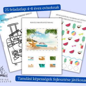 Vakáció fejlesztőfüzet ovisoknak - Meska.hu