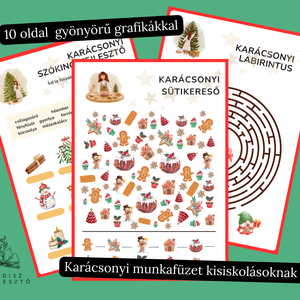 Karácsonyi munkafüzet kisiskolásoknak  - Meska.hu