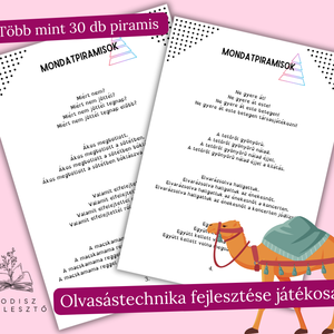 Mondatpiramisok (diszlexia prevenciós olvasólapok ), Játék & Sport, Készségfejlesztő és Logikai játék, Oktató játékok, Mindenmás, MESKA